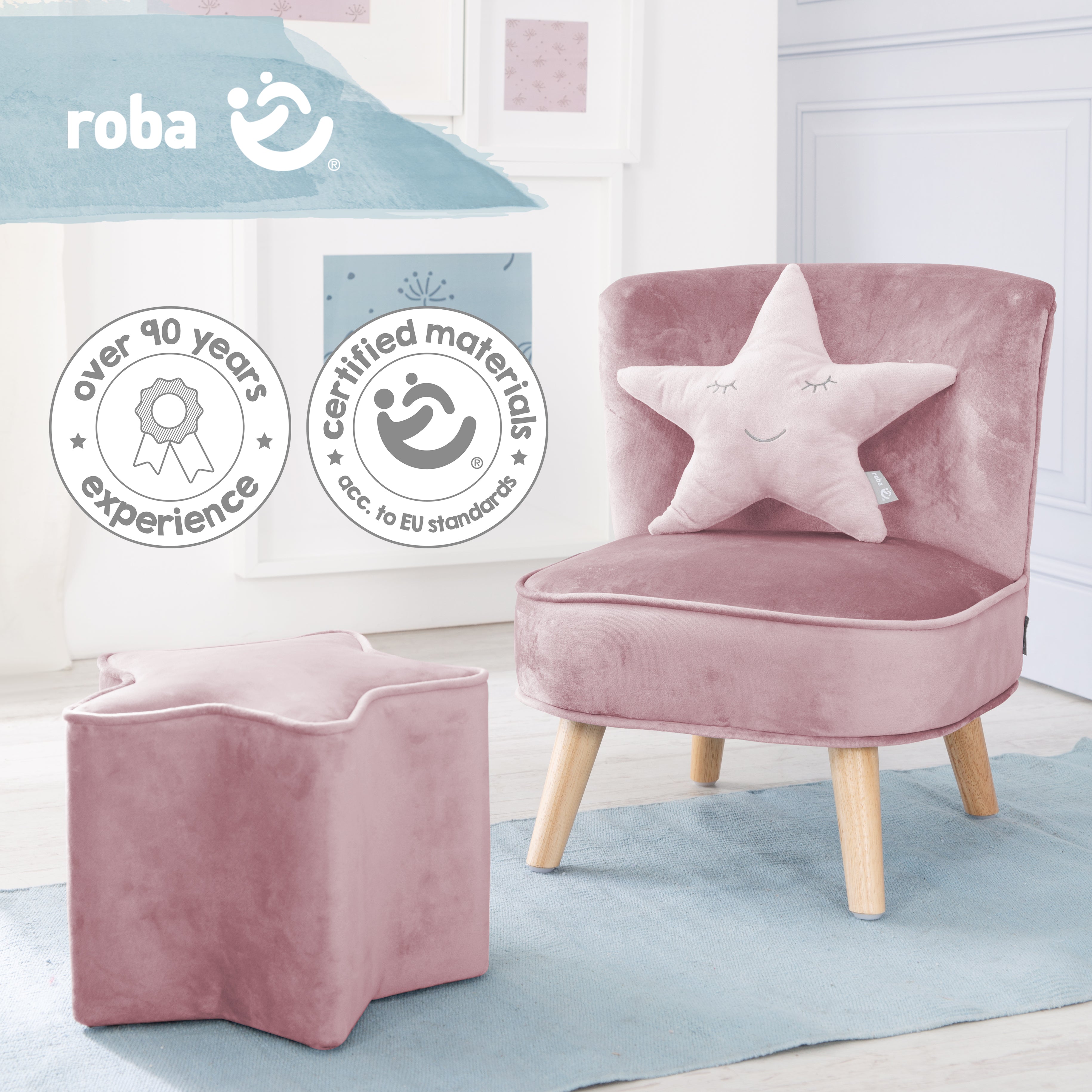 Roba 229S09M3 Lil Sofa Set klein roba Style rosa mauve – Spielmöbel - Bild 8 Roba 229S09M3 Lil Sofa Set klein roba Style rosa mauve – Spielmöbel - Produktbild 8