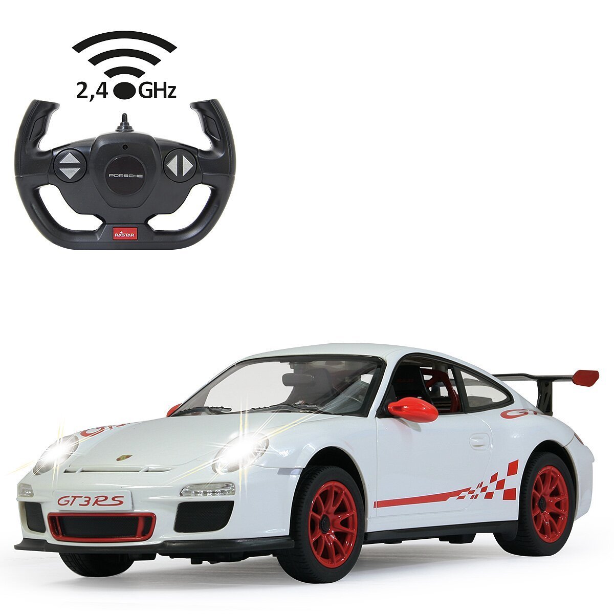 JAMARA Porsche GT3 RS 1:14 weiss 2,4GHz ab 6 Jahren