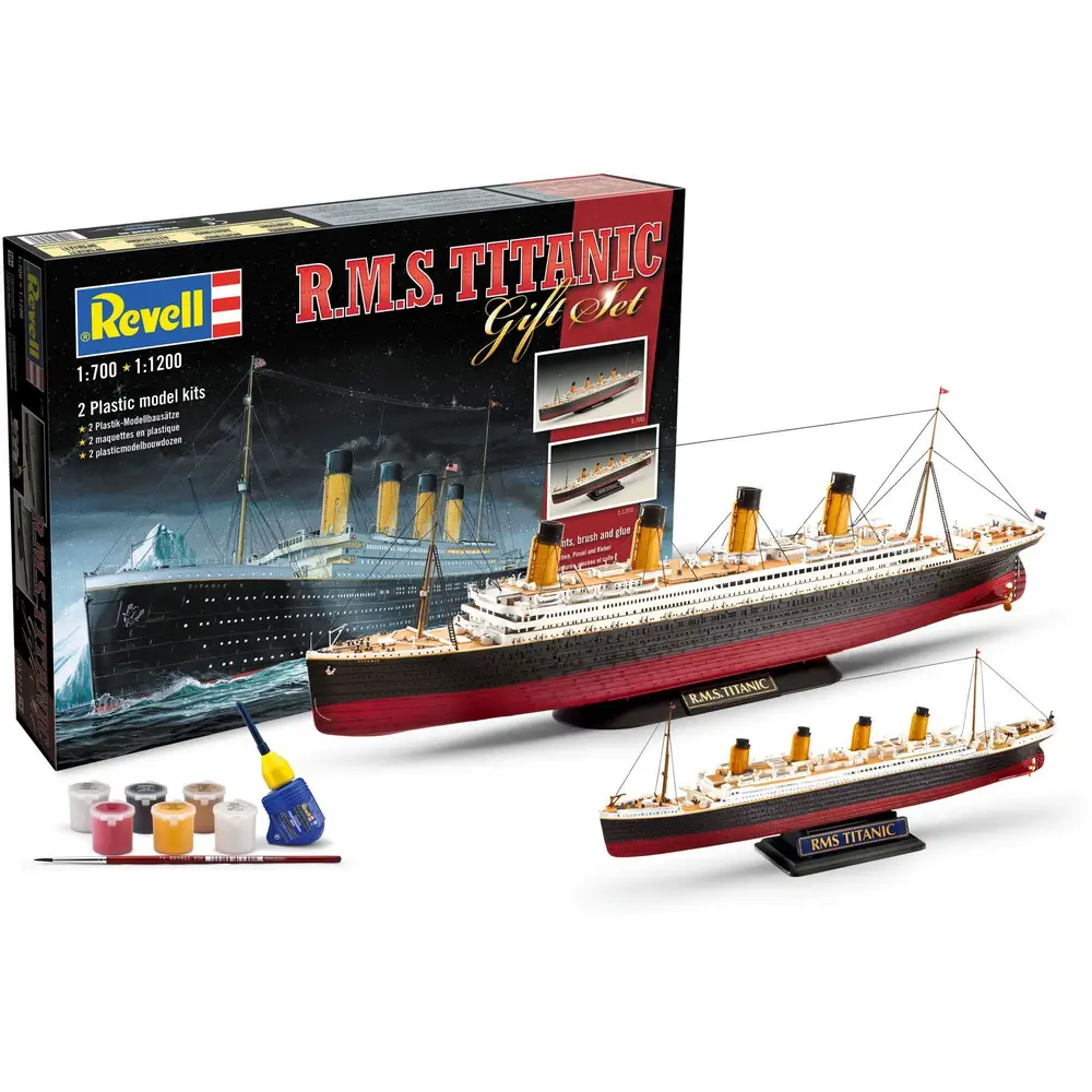 Revell 05727 Geschenk-Set R.M.S. Titanic Doppelmodell 1:700 & 1:1200 Revell, 05727, Geschenk-Set, R.M.S., Titanic, Doppelmodell, 1:700, &, 1:1200