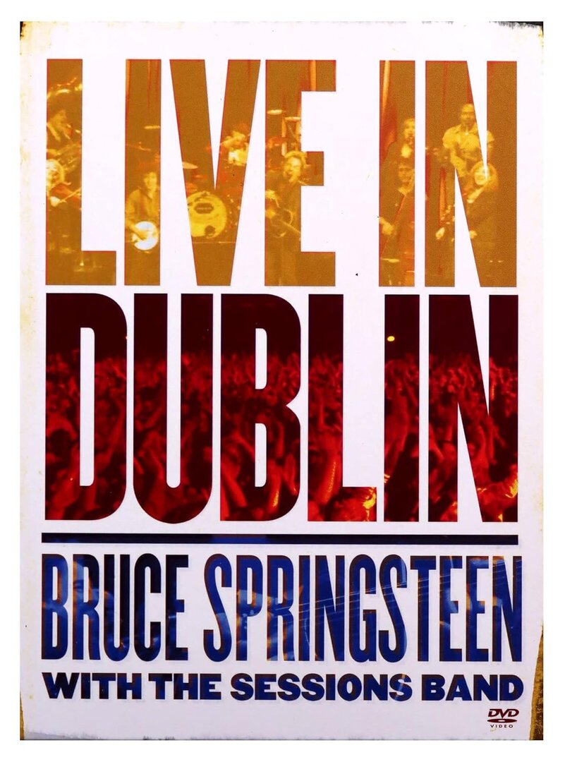 Film_Live_in_Dublin_Springsteen,_Bruce_with_Sessions_Band, Werbung, Plakat, Erwachsener, Mann, Person
