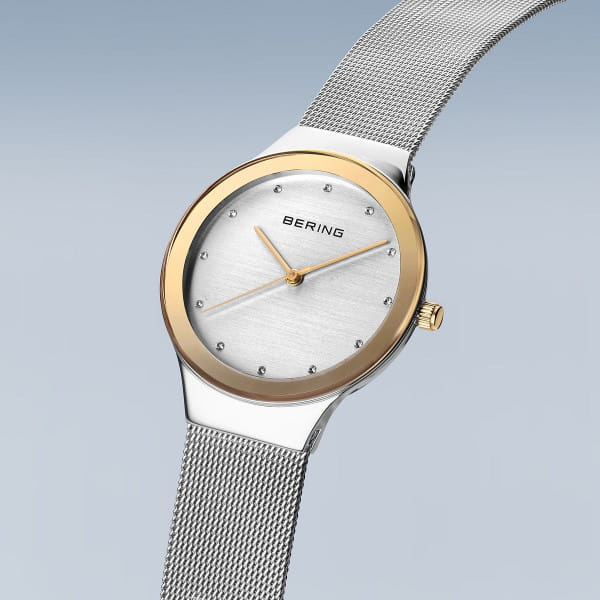 Bering 12934-010 Damenuhr, Milanaise, Silber/Gold Bering 12934-010 Damenuhr, Milanaise, Silber/Gold