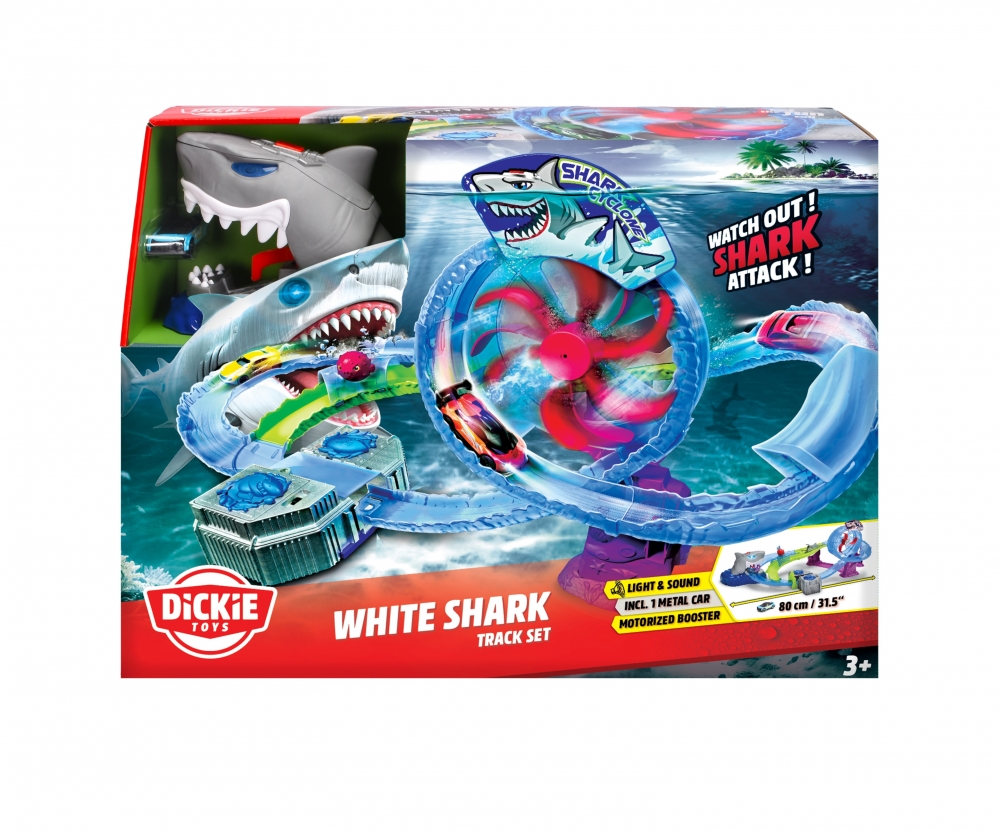 Dickie, Toys, White, Shark, Track, Set, 10005190