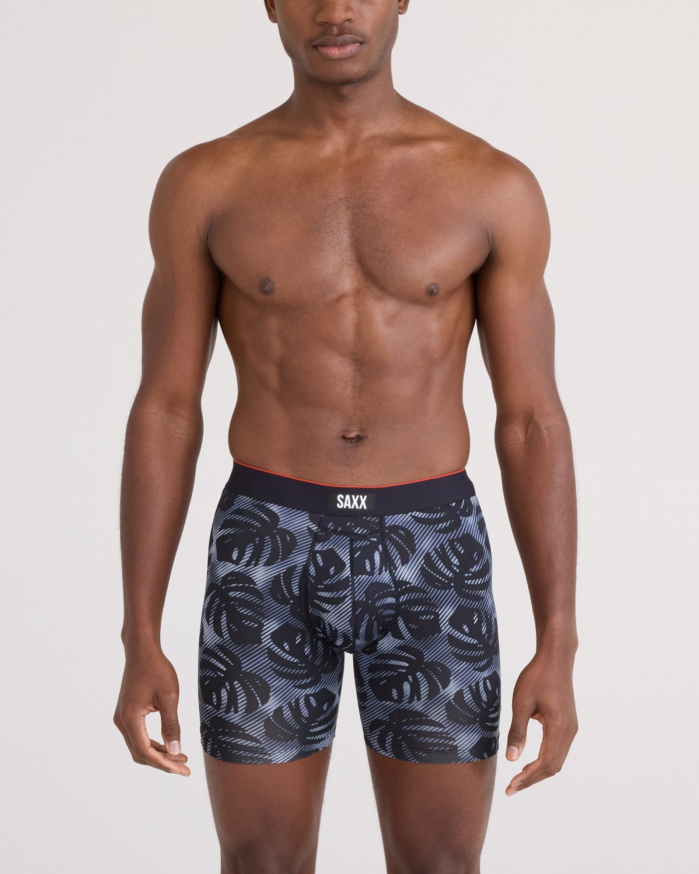 SAXX Boxershort Multi-Sport Mesh - Schwarz / Tropenprint - Bild 2 SAXX Boxershort Multi-Sport Mesh - Schwarz / Tropenprint - Bild 2