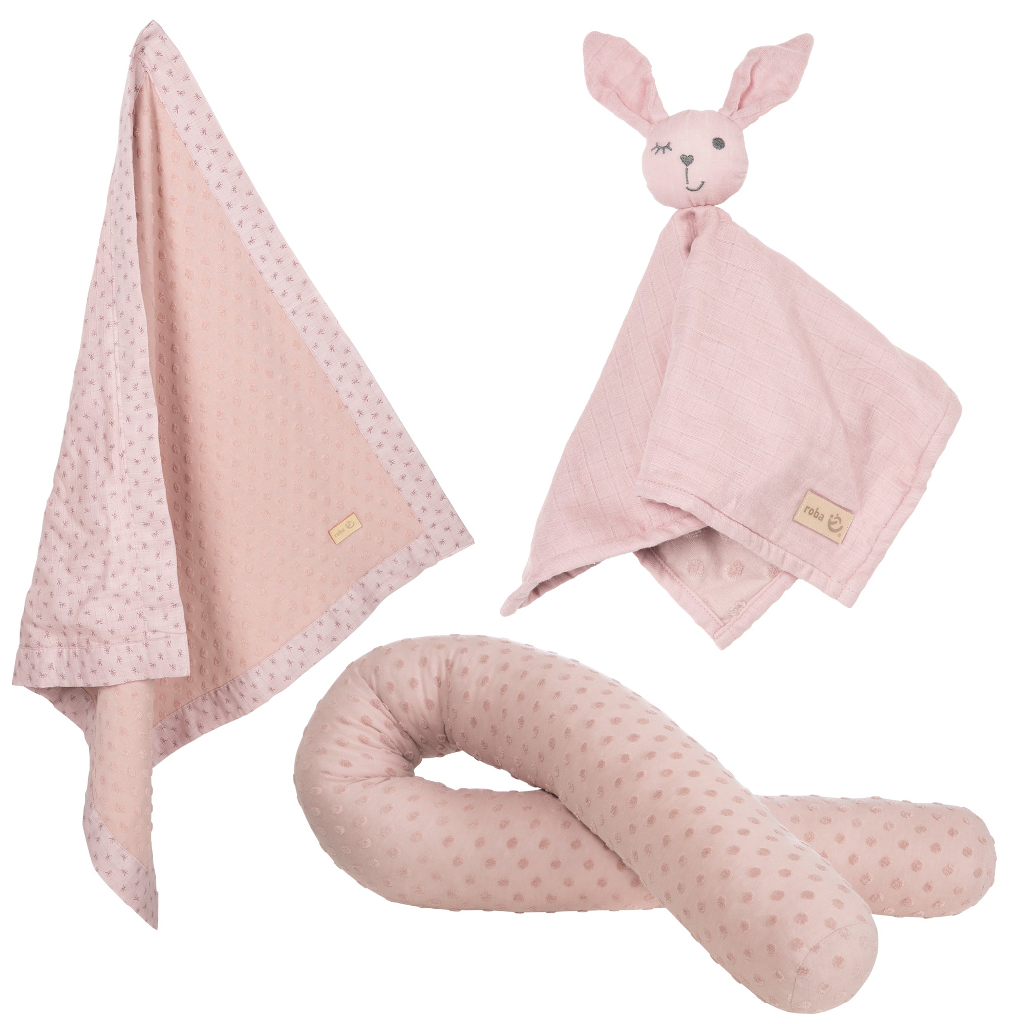 Roba 226S03T3 Geschenkset Baby Kuscheln & Spielen rosa alt rosa – Heim Textilien - alt rosa - Heim Textilien - Produktbild 1