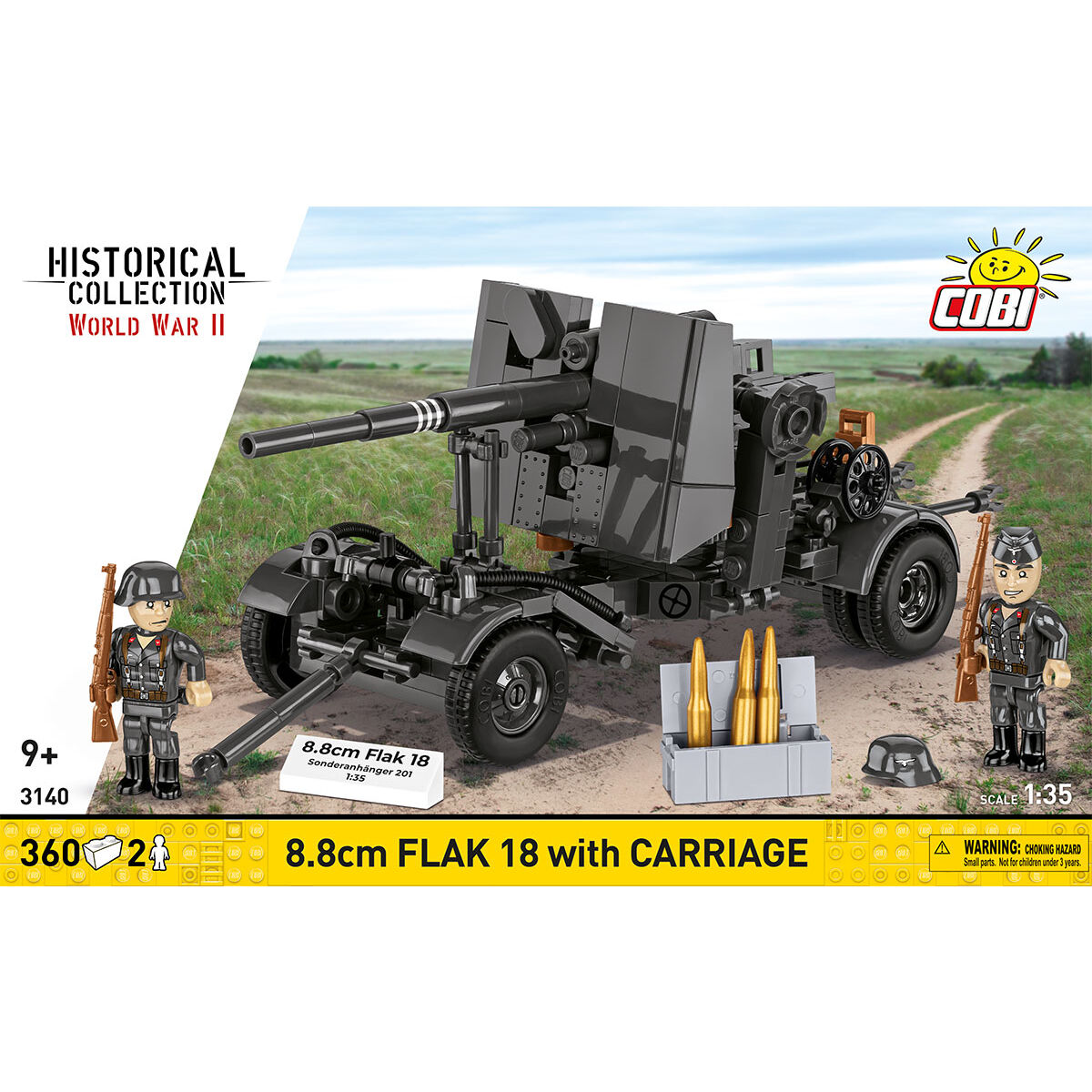 COBI 3140 - 8.8 CM FLAK 18 MIT Lafette - Bild 3