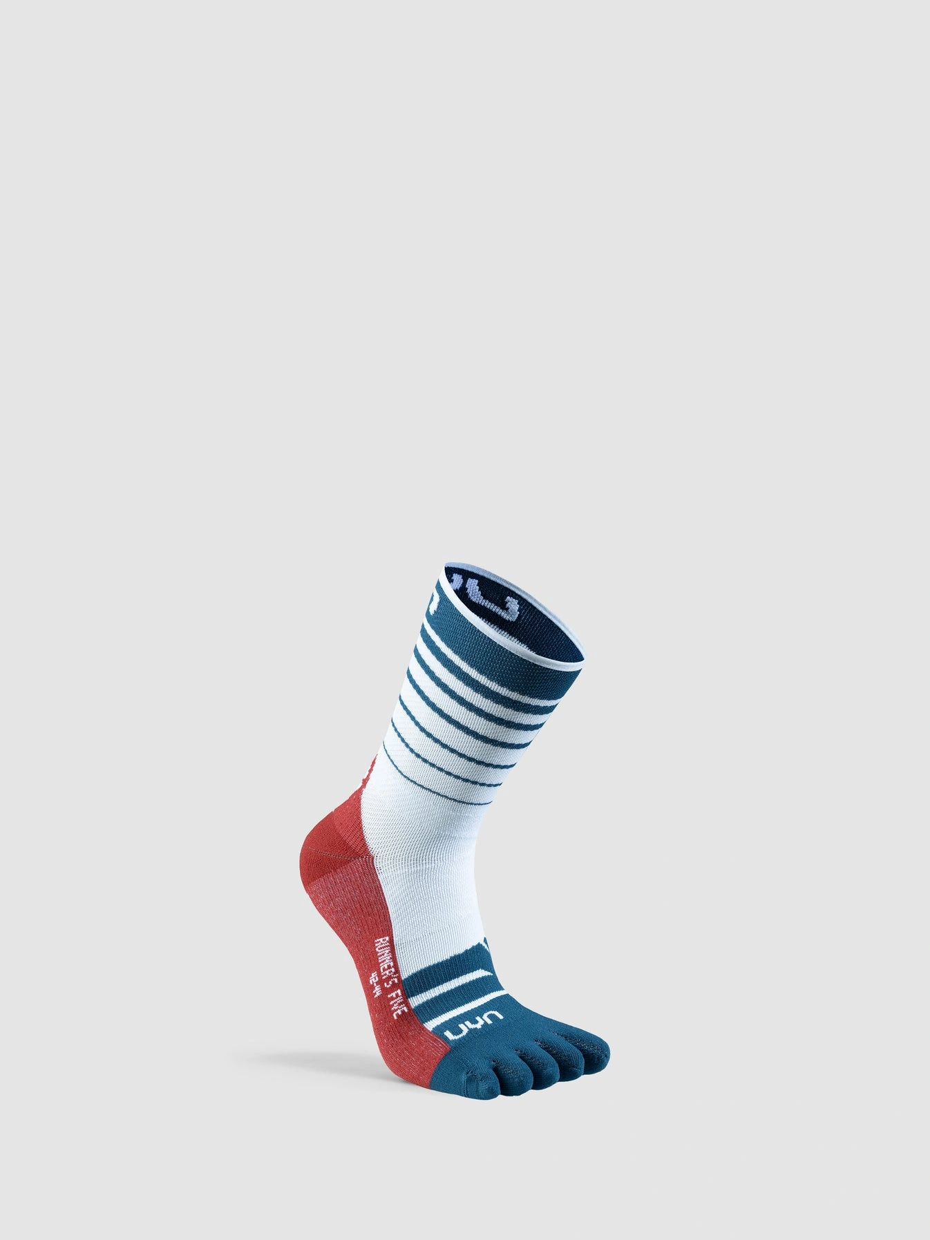 UYN Herren Laufsocken Runner's Five S100318W632 - Weiß/Blau Poseidon/Rot GR. 39/41 UYN Herren Laufsocken Runner's Five S100318W632 - Weiß/Blau Poseidon/Rot GR. 39/41