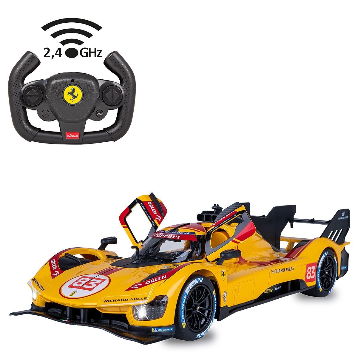 JAMARA Ferrari 499P-N83 1:14 gelb 2,4GHz Tür manuell ab 6 Jahren JAMARA Ferrari 499P-N83 1:14 gelb 2,4GHz Tür manuell ab 6 Jahren