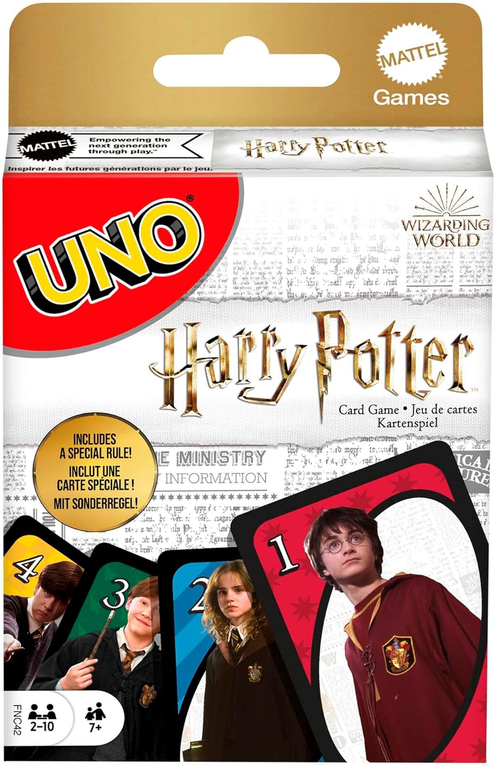 Harry Potter UNO Kartenspiel FNC42 Erwachsener, Männlich, Mann, Person, Text