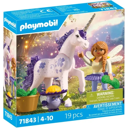 PLAYMOBIL, 71843, Sammeleinhorn, Glückslavendel, mit, Fee PLAYMOBIL 71843 Sammeleinhorn Glückslavendel mit Fee