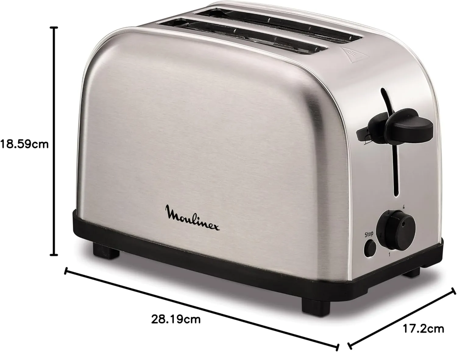 Moulinex – Classic Toaster LT330D11 - 2-Scheiben-Toaster mit 6 Bräunungsstufen