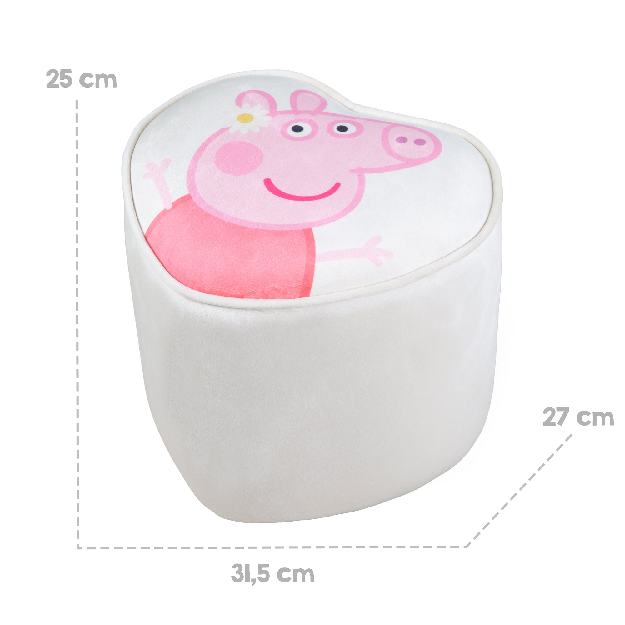 Roba 450135PP1 Kinderhocker in Herzform Peppa Pig beige – Spielmöbel - Bild 5 Roba 450135PP1 Kinderhocker in Herzform Peppa Pig beige – Spielmöbel - Produktbild 5