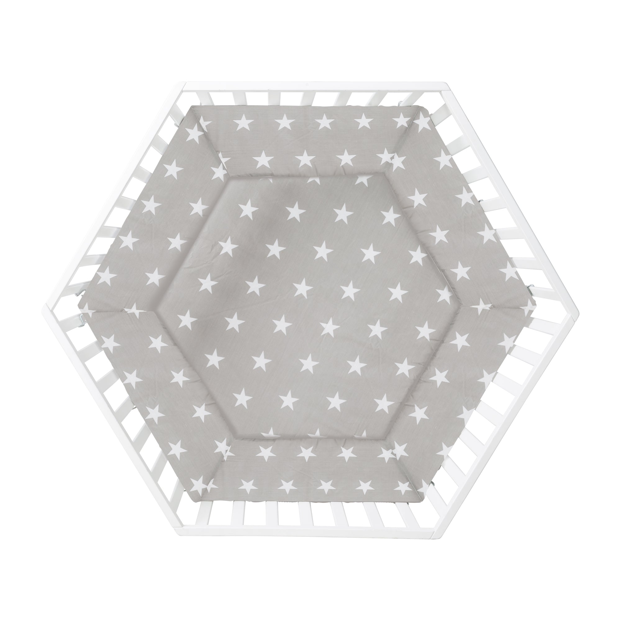 Roba 0232WEV190A Laufgitter 6-eckig Little Stars weiß - Bild 3 Roba 0232WEV190A Laufgitter 6-eckig Little Stars weiß - Produktbild 3