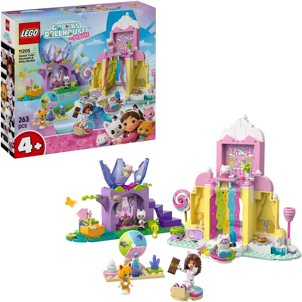 LEGO® Gabby's Dollhouse Zuckerguss-Gebirge und Kätzchen-Garten 11205