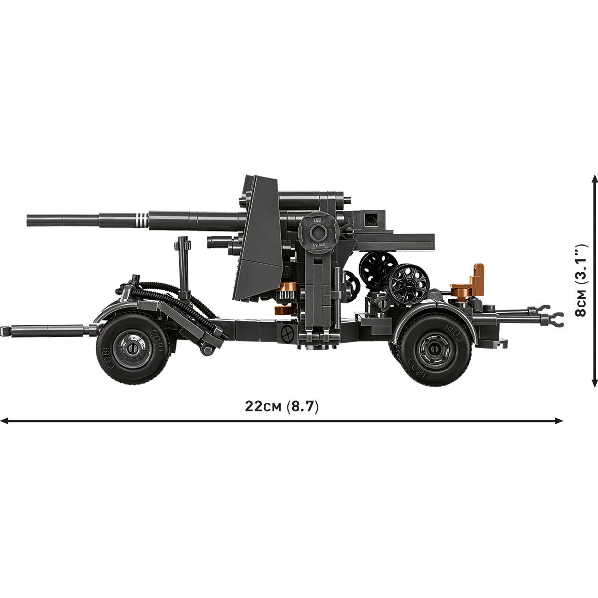 COBI 3140 - 8.8 CM FLAK 18 MIT Lafette - Bild 9