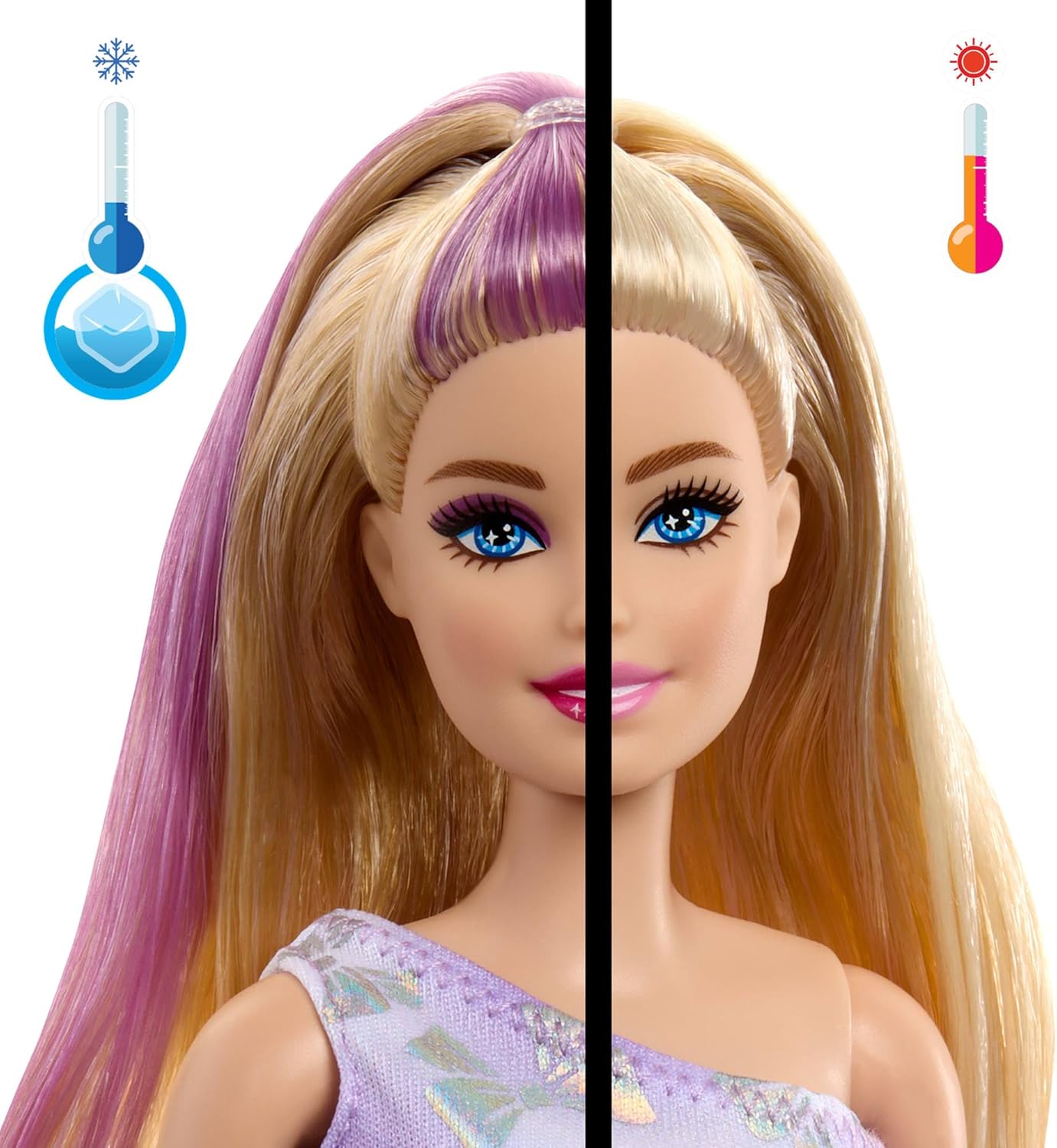 Barbie Party Unboxed Haustier Geburtstag Serie Lila Kleid & Überraschungen JFG70 Puppe, Spielzeug, Figur, Barbie, Person