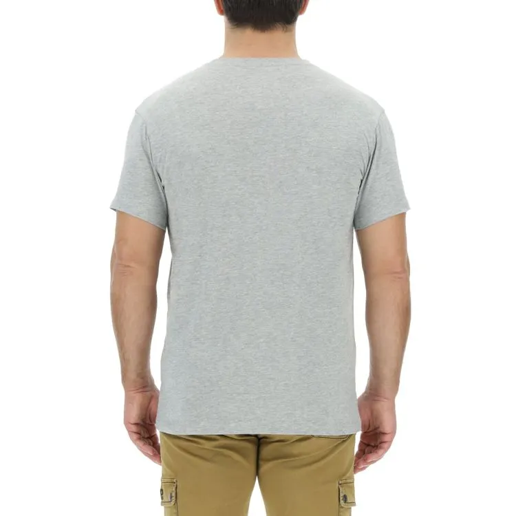 JEEP Herren T-Shirt O103354GR - Grau mit großem Logo-Print GR. XXL