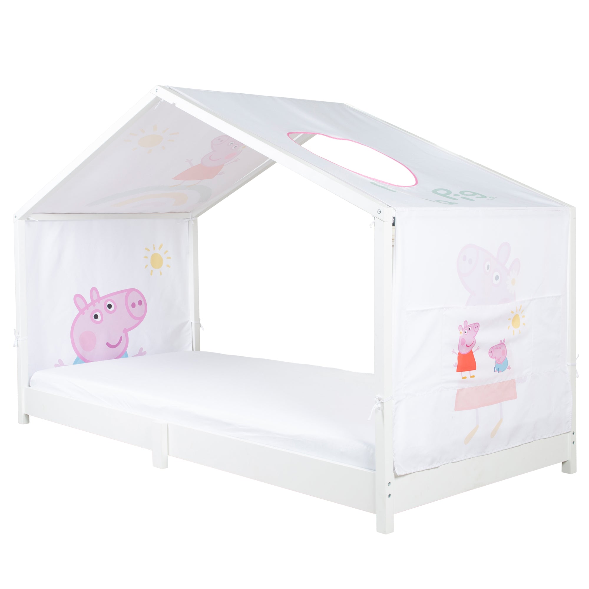 Roba 0286PP1 Hausbettbezug 90x200 cm Peppa Pig weiß – Bettenzubehör - Bild 3 Roba 0286PP1 Hausbettbezug 90x200 cm Peppa Pig weiß – Bettenzubehör - Produktbild 3