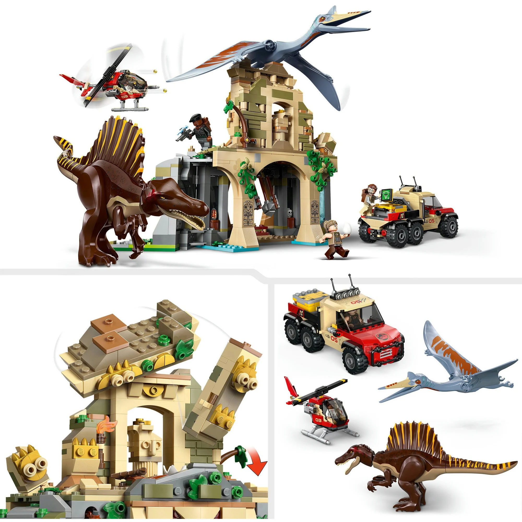 LEGO® Jurassic World™ Spinosaurier & Quetzalcoatlus: Hubschrauber-Einsatz 76976 LEGO® Jurassic World™ Spinosaurier & Quetzalcoatlus: Hubschrauber-Einsatz 76976