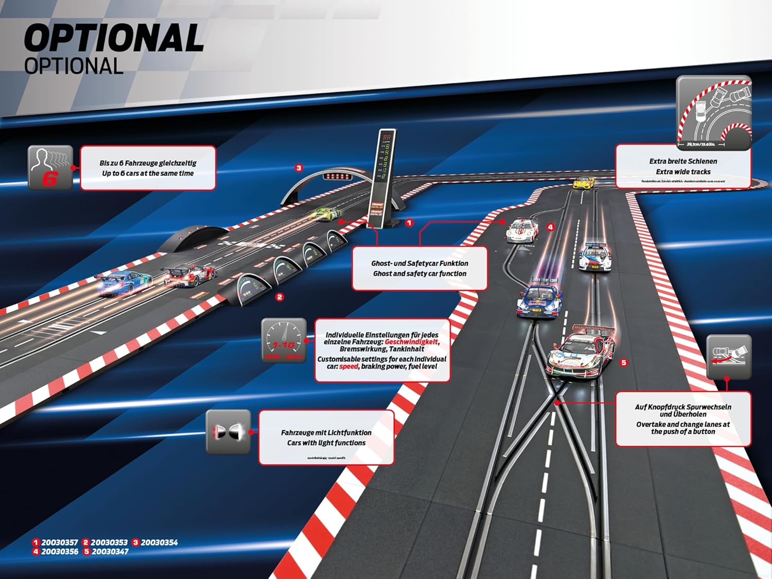 Carrera Digital 132 Pole to Podium - Rennbahn-Set mit Wireless-Reglern im Maßstab 1:32 20030038 Straße, Autobahn