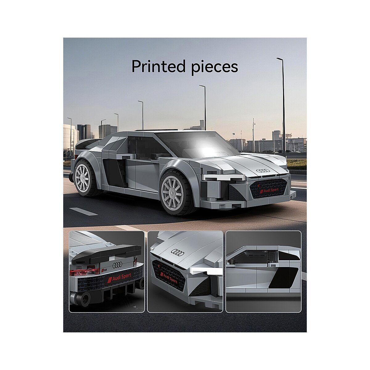JAMARA CaDA Audi R8 Coupé 1:24 grau Bricks ab 8 Jahren JAMARA CaDA Audi R8 Coupé 1:24 grau Bricks ab 8 Jahren