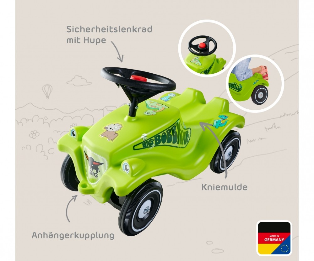 BIG Bobby Car Classic Dino 800056143 Gras, Rad, Auto, Rasen, Person