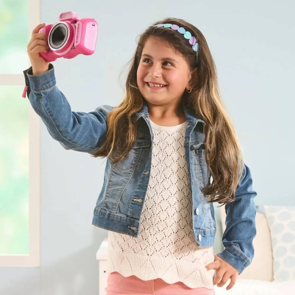 VTech KidiZoom Duo FX pink Kinderkamera mit Dual-Lens & 7 Kreativ-Apps, ab 4 Jahren VTech KidiZoom Duo FX pink mit Front- & Rückkamera 5 MP/2 MP, 4× Zoom, Touchscreen, 7 Kreativ-Apps Comics, Animation, Films, Spiele, Musik-Player, USB/Audio-Anschluss, ab 4 Jahren,