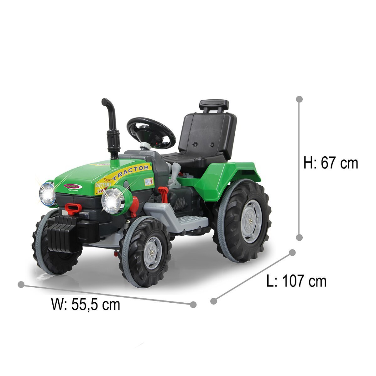 JAMARA Ride-on Traktor Power Drag grün 12V ab 3 Jahren JAMARA Ride-on Traktor Power Drag grün 12V ab 3 Jahren