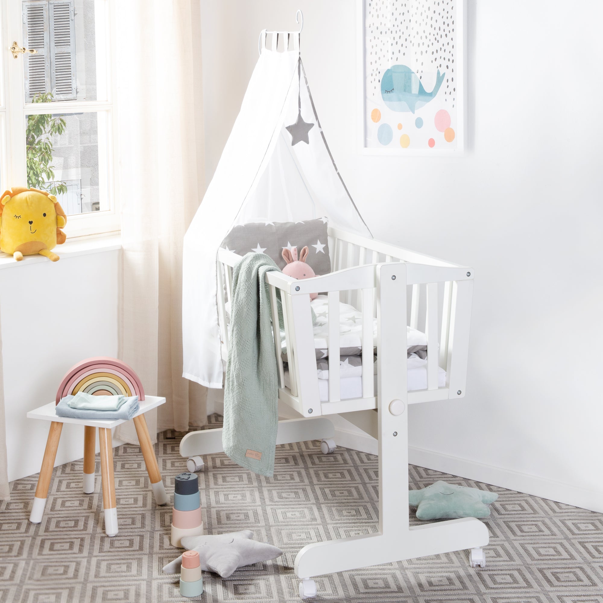 Roba 288050WEV190A Komplettwiegenset Little Stars weiß - Bild 4 Roba 288050WEV190A Komplettwiegenset Little Stars weiß - Produktbild 4
