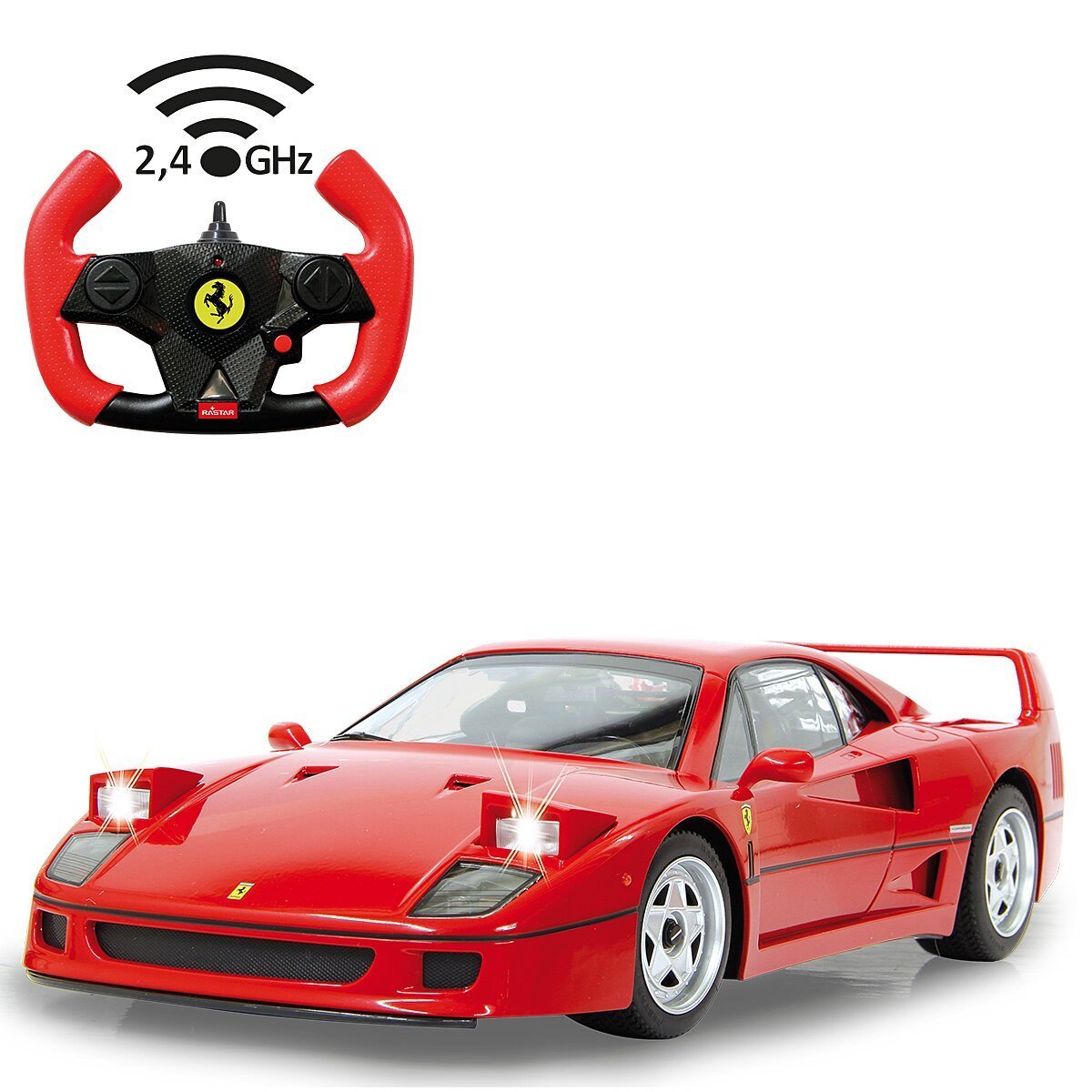 JAMARA Ferrari F40 1:14 rot 2,4GHz Klappscheinw. fernbedienbar ab 6 Jahren