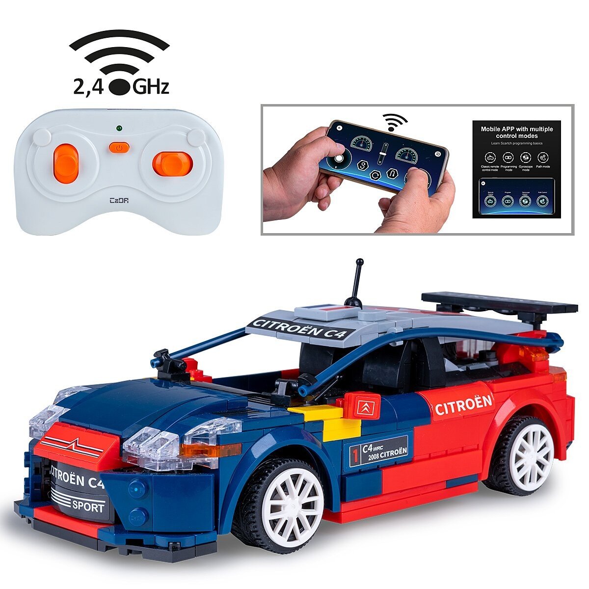 CaDA 2008 Citroën C4 WRC 1:20 2,4GHz Bricks CaDA 2008 Citroën C4 WRC 1:20 2,4GHz Bricks