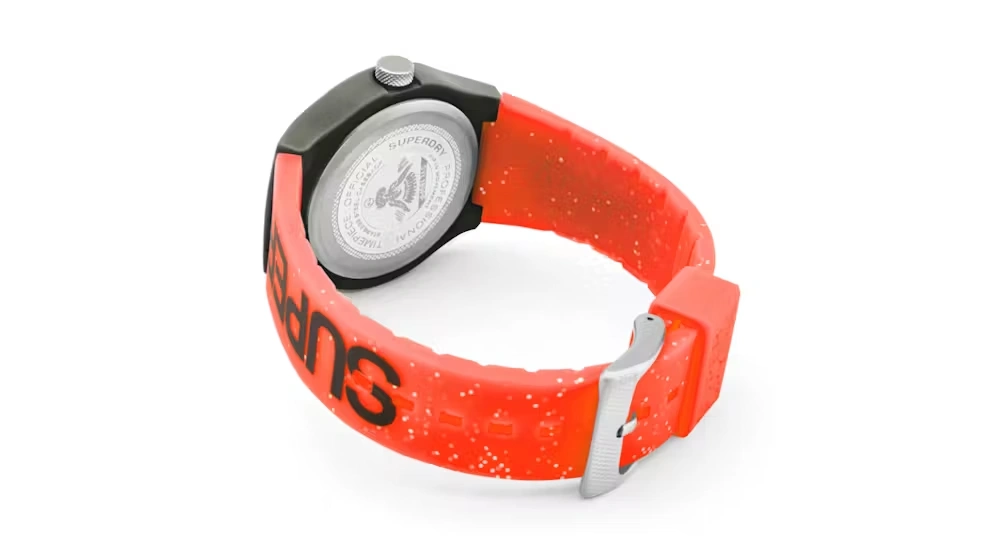 Superdry Urban Collection - Damen-Analoguhr, 38 mm, Orange/Grau Superdry Urban Collection - Damen-Analoguhr, 38 mm, Orange/Grau