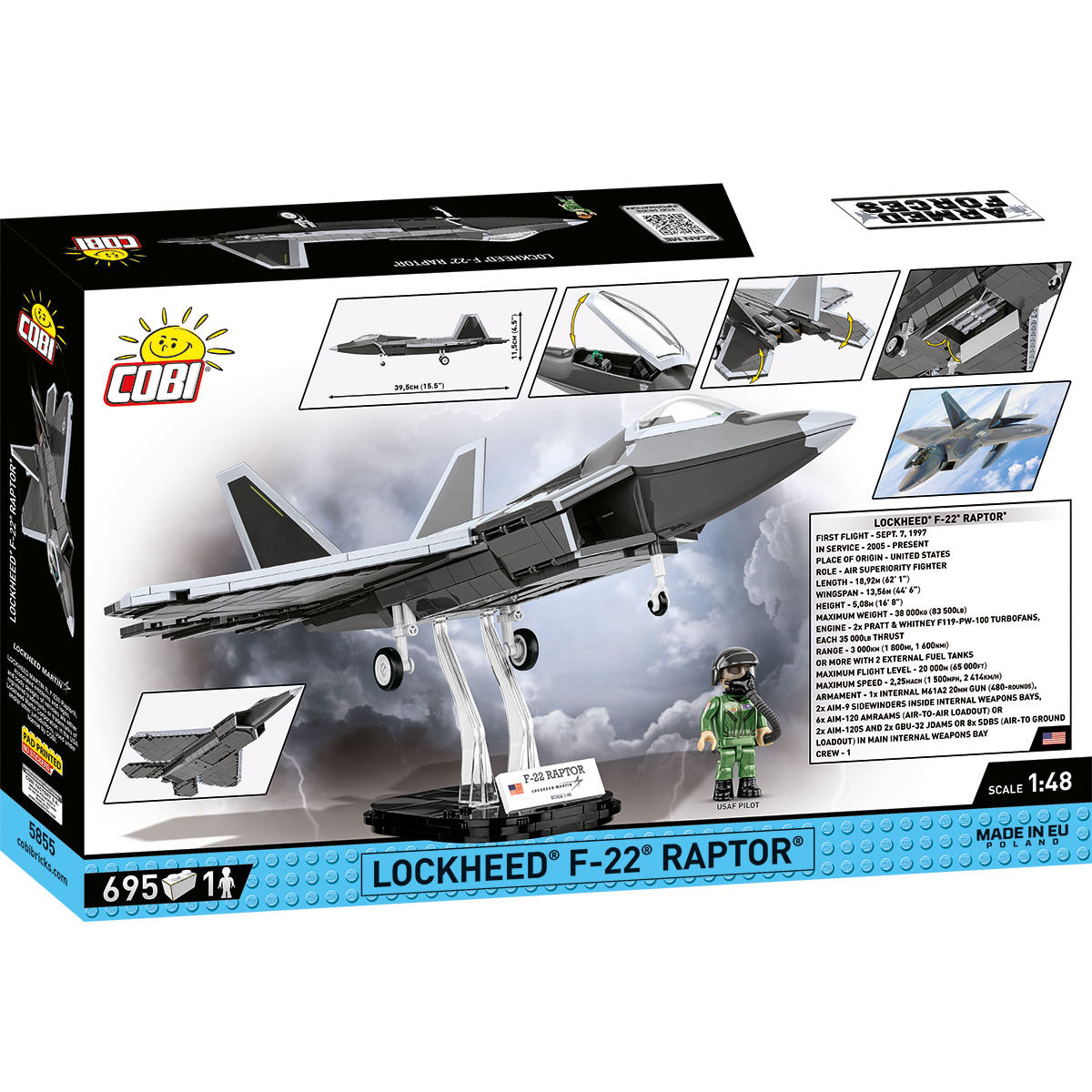 COBI 5855 - Lockheed® F-22® RAPTOR® SCALE 1:48 - Bild 2