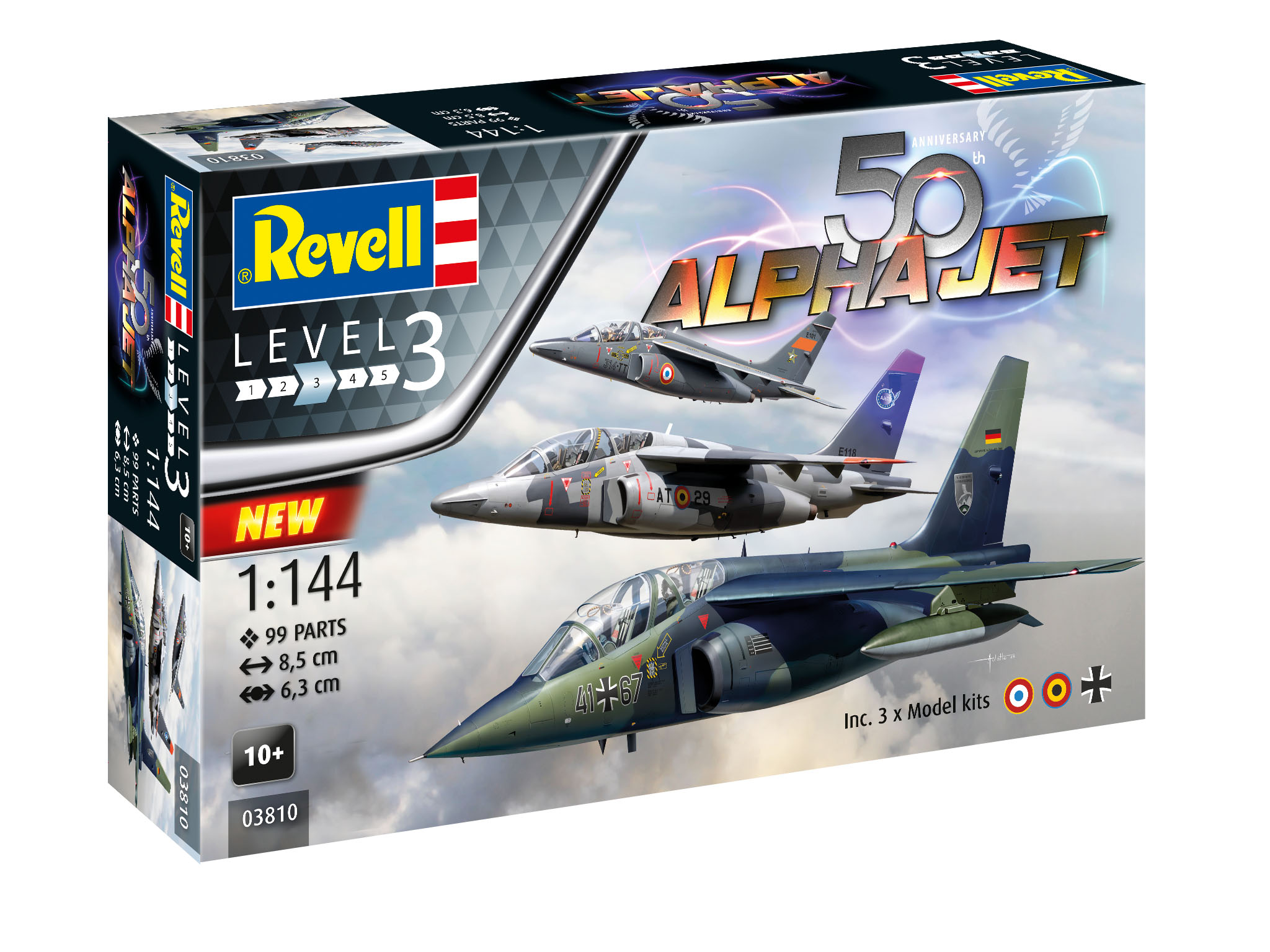 Revell 03810 50th Anniversary "Alpha Jet" Geschenkset Flugzeug, Jet, Bomber, Kampfflugzeug