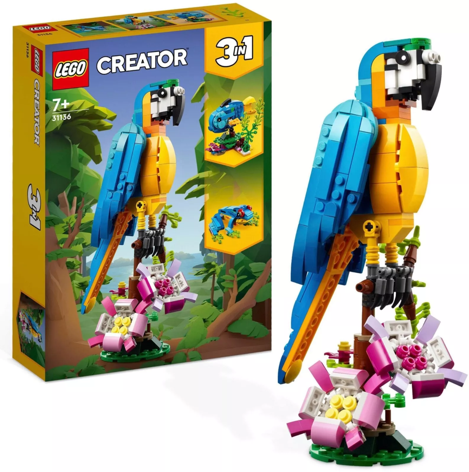LEGO, Creator, Exotischer, Papagei, 31136 LEGO Creator Exotischer Papagei 31136