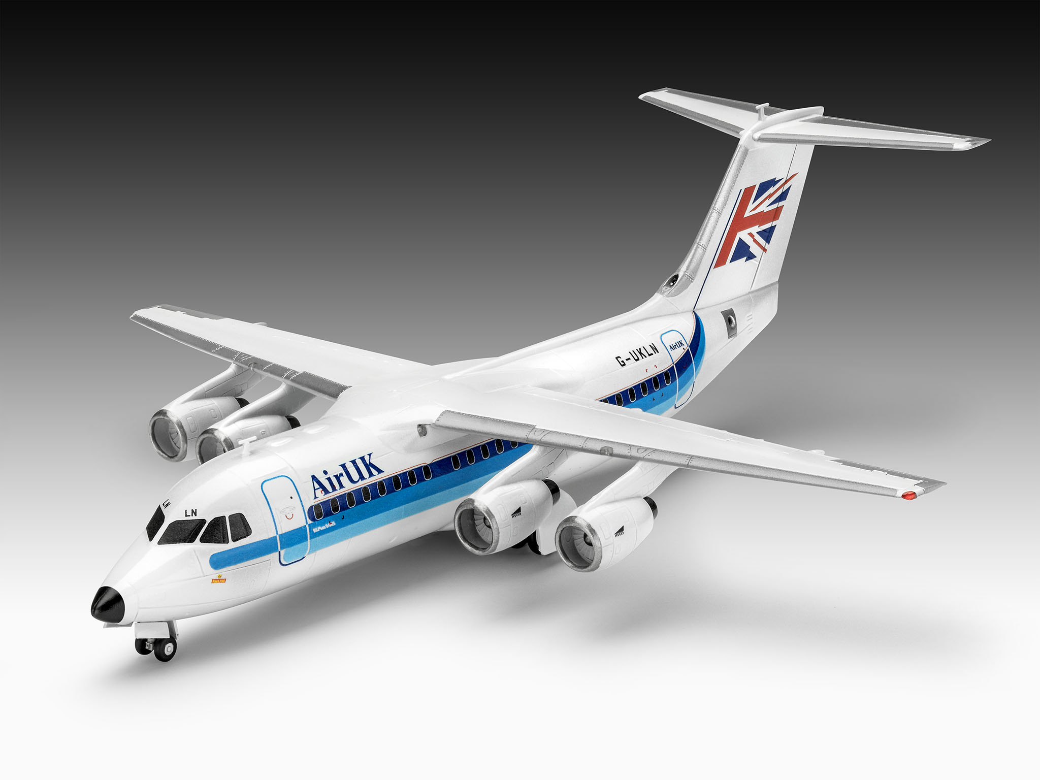 Revell 63791 Model Set BAE 146-200 “AirUK” Flugzeug, Verkehrsflugzeug, Fahrzeug, Flug