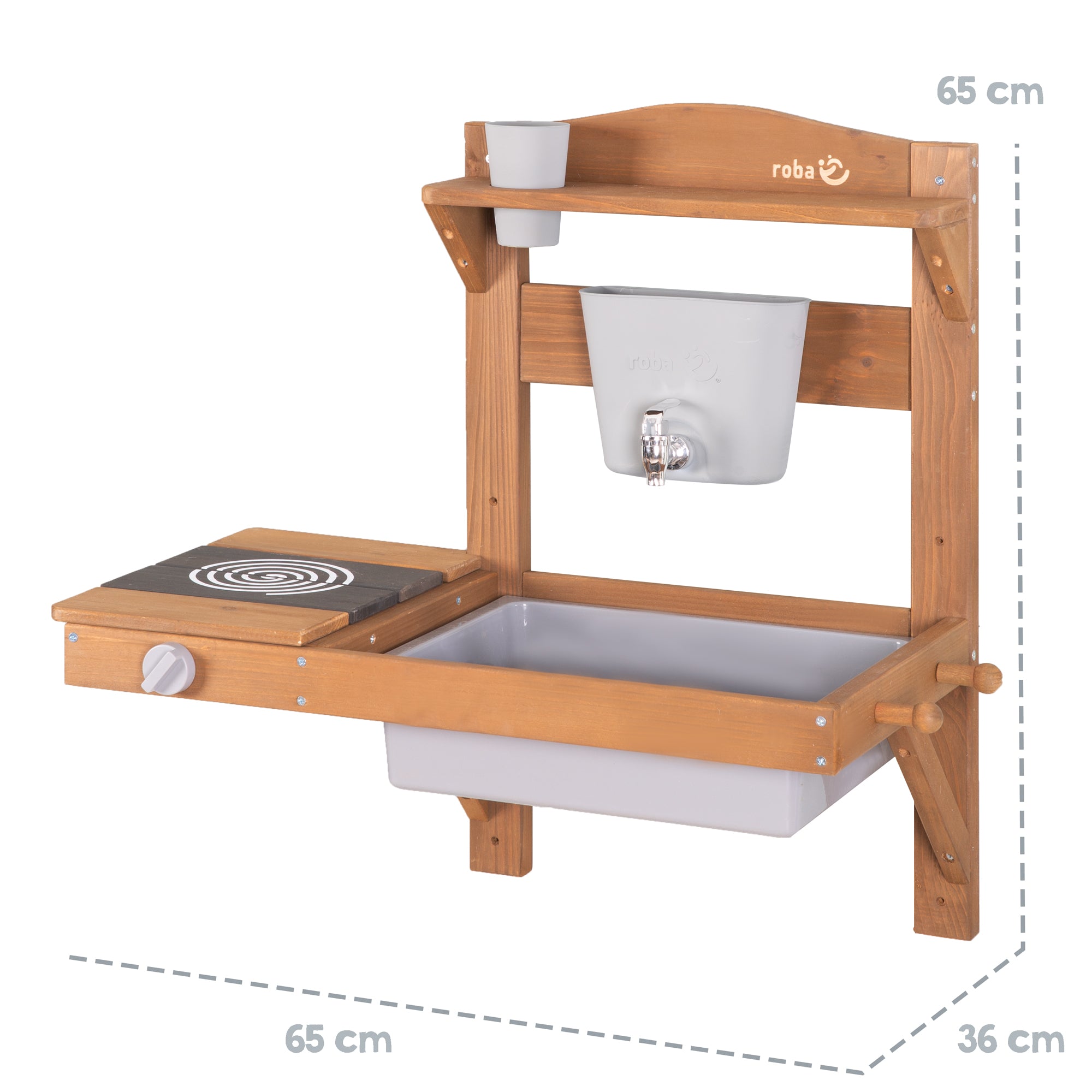 Roba 457001TEZU Spiel- Matschküche zum Hängen teakholz farben – Outdoor FSC - Bild 5 Roba 457001TEZU Spiel- Matschküche zum Hängen teakholz farben – Outdoor FSC - Produktbild 5