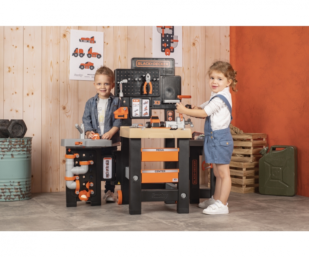 Smoby Smoby Black+Decker Werkbank Mega Center Smoby Smoby Black+Decker Werkbank Mega Center