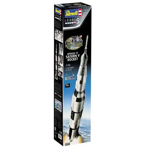 Revell 03704 Millennium Apollo 11 Saturn V Rocket, Revell Modellbausatz mit Basiszubehör Revell 03704 Millennium Apollo 11 Saturn V Rocket, Revell Modellbausatz mit Basiszubehör