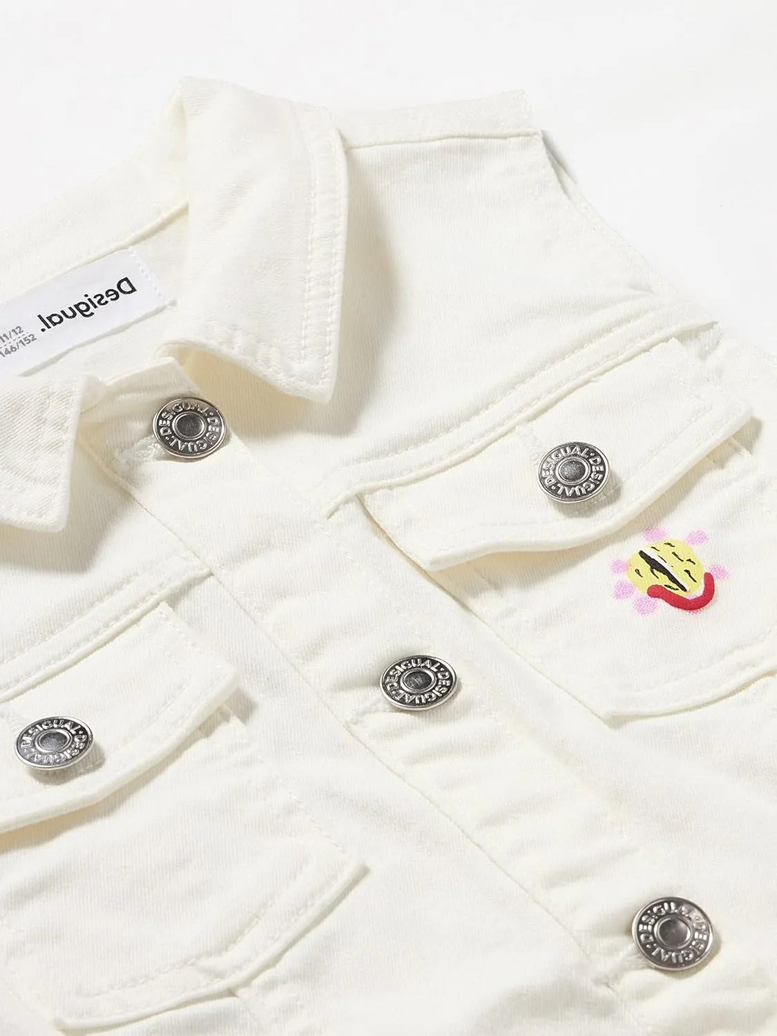 Desigual Mädchen Kleid - Ärmelloses Kleid mit Stickerei und Cut-Outs 23SGVD021000