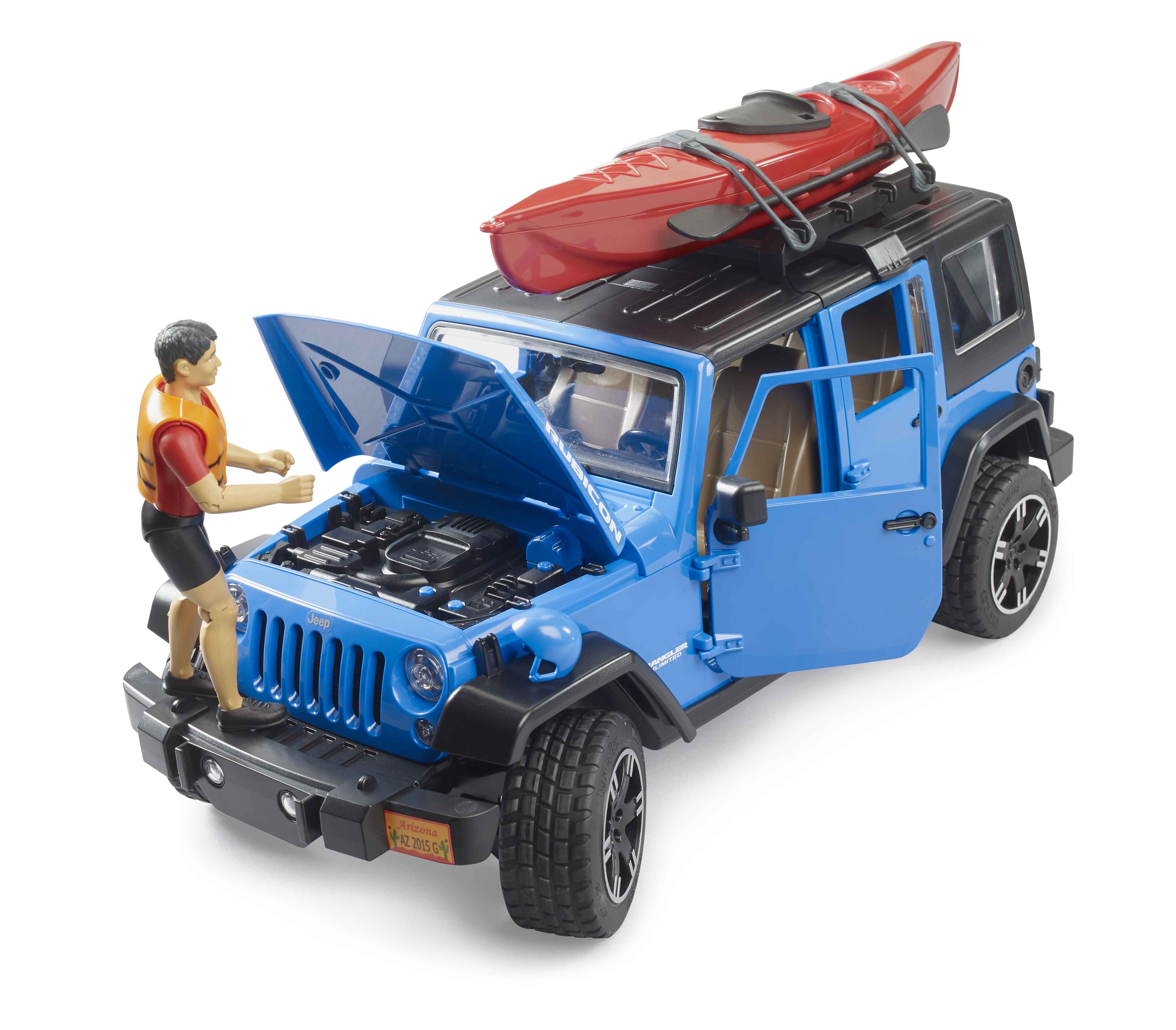 BRUDER 02529 - Jeep Wrangler Rubicon Unlimited mit Kajak und Figur - Bild 2 BRUDER 02529 - Jeep Wrangler Rubicon Unlimited mit Kajak und Figur - Bild 2