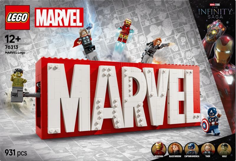 LEGO® MARVEL Super Heroes™ 76313 MARVEL Logo & Minifiguren