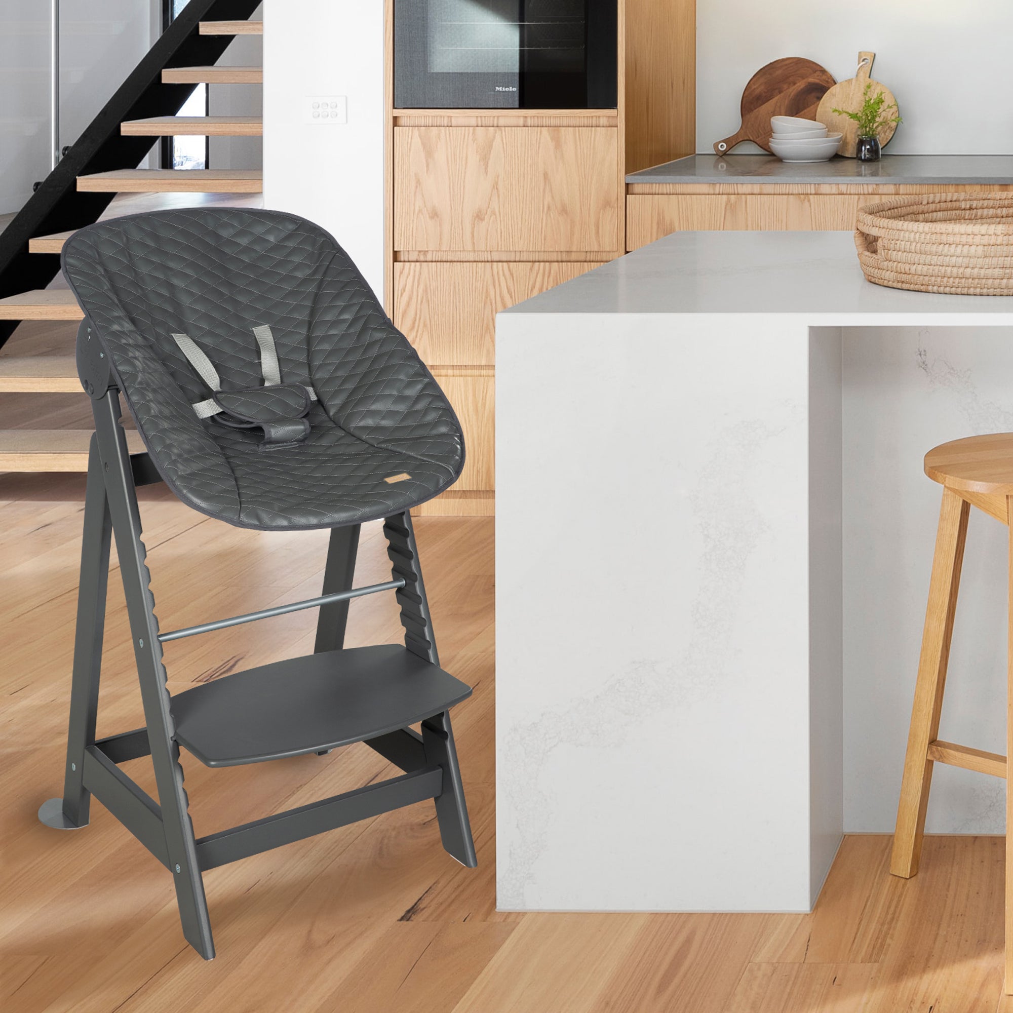 Roba 75063ANL250 Treppenhochstuhl, Set 2in1 Graphite anthrazit - Produktbild 2