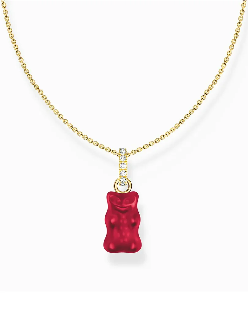Thomas Sabo Kette Mit Goldbär Länge 45 Cm Rot Vergoldet KE2209-414-10-L45V Thomas Sabo Kette Mit Goldbär Länge 45 Cm Rot Vergoldet KE2209-414-10-L45V