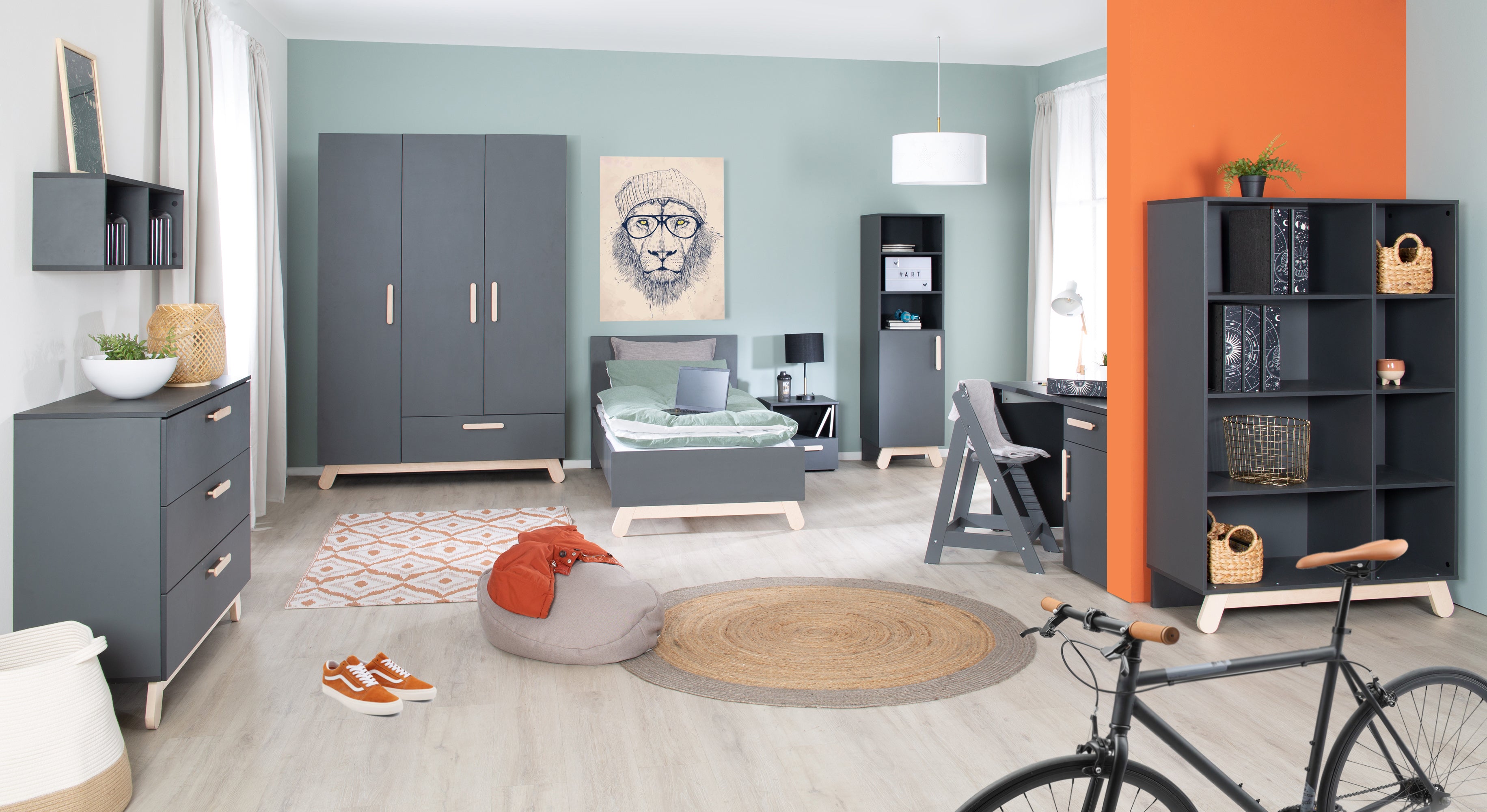 Roba 1954834 Jugendbett, 90x200 cm Jara anthrazit - Produktbild 4