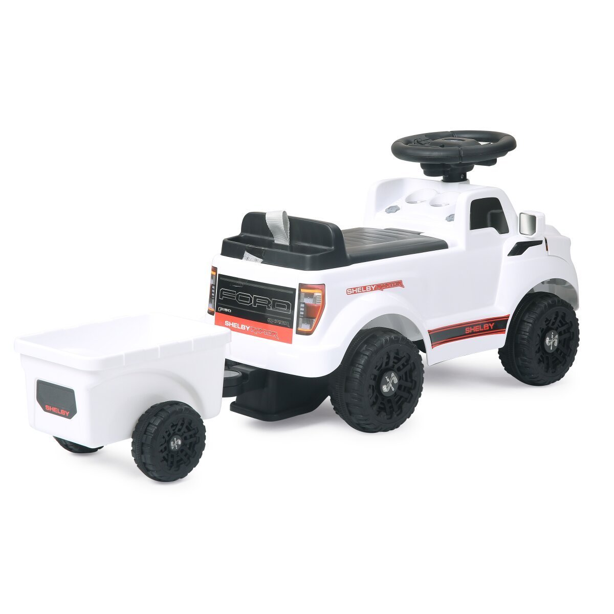 JAMARA Rutscher Shelby Ford F-150 Raptor mit Anhänger weiß ab 18 Monaten