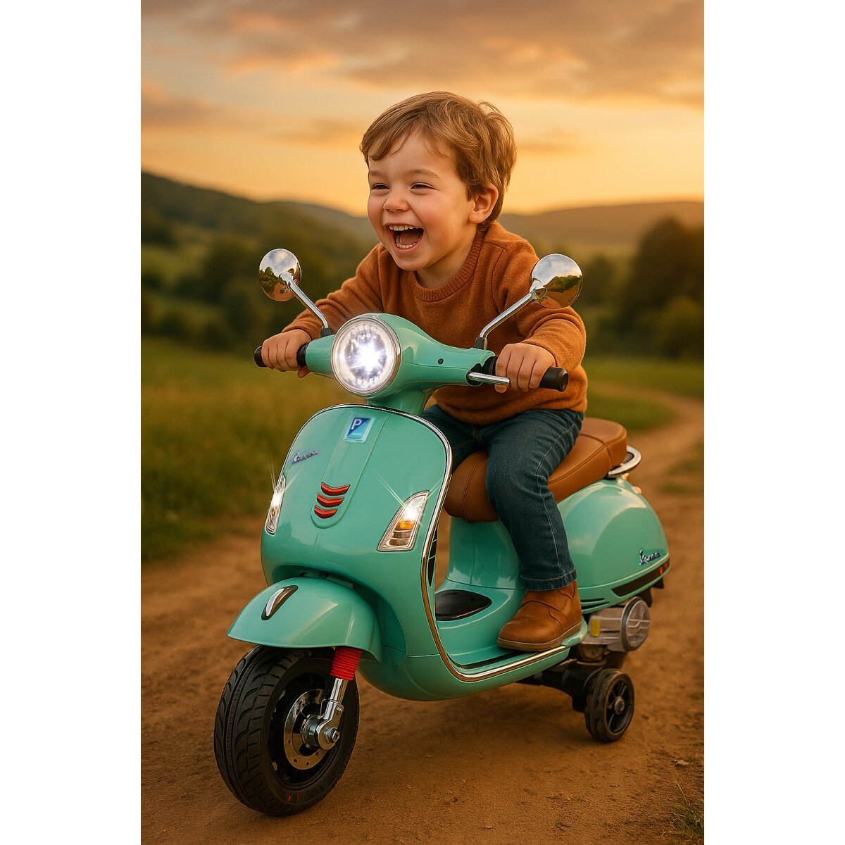 JAMARA Ride-on Vespa GTS 125 mintgrün Li-Power 12.6 ab 3 Jahren
