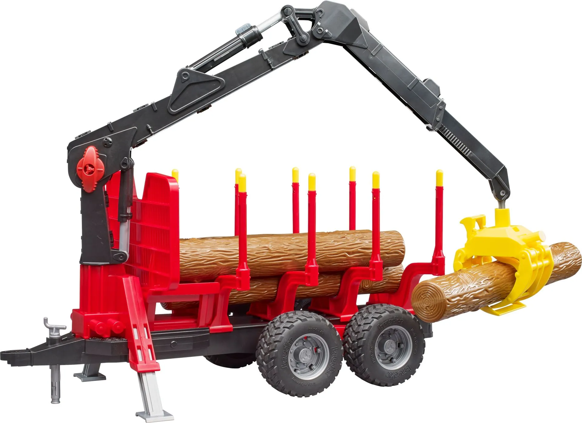 Bruder 02252 Rückeanhänger mit Ladekran - Realistisches Forstspielzeug für Kinder Bruder 02252 Rückeanhänger mit Ladekran - Realistisches Forstspielzeug für Kinder