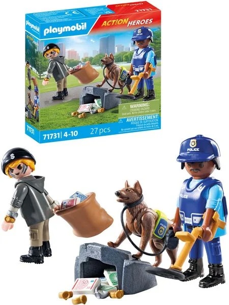 PLAYMOBIL 71731 Action Heroes: Spurensuche mit Hund Helme, Junge, Kind, Männlich, Person