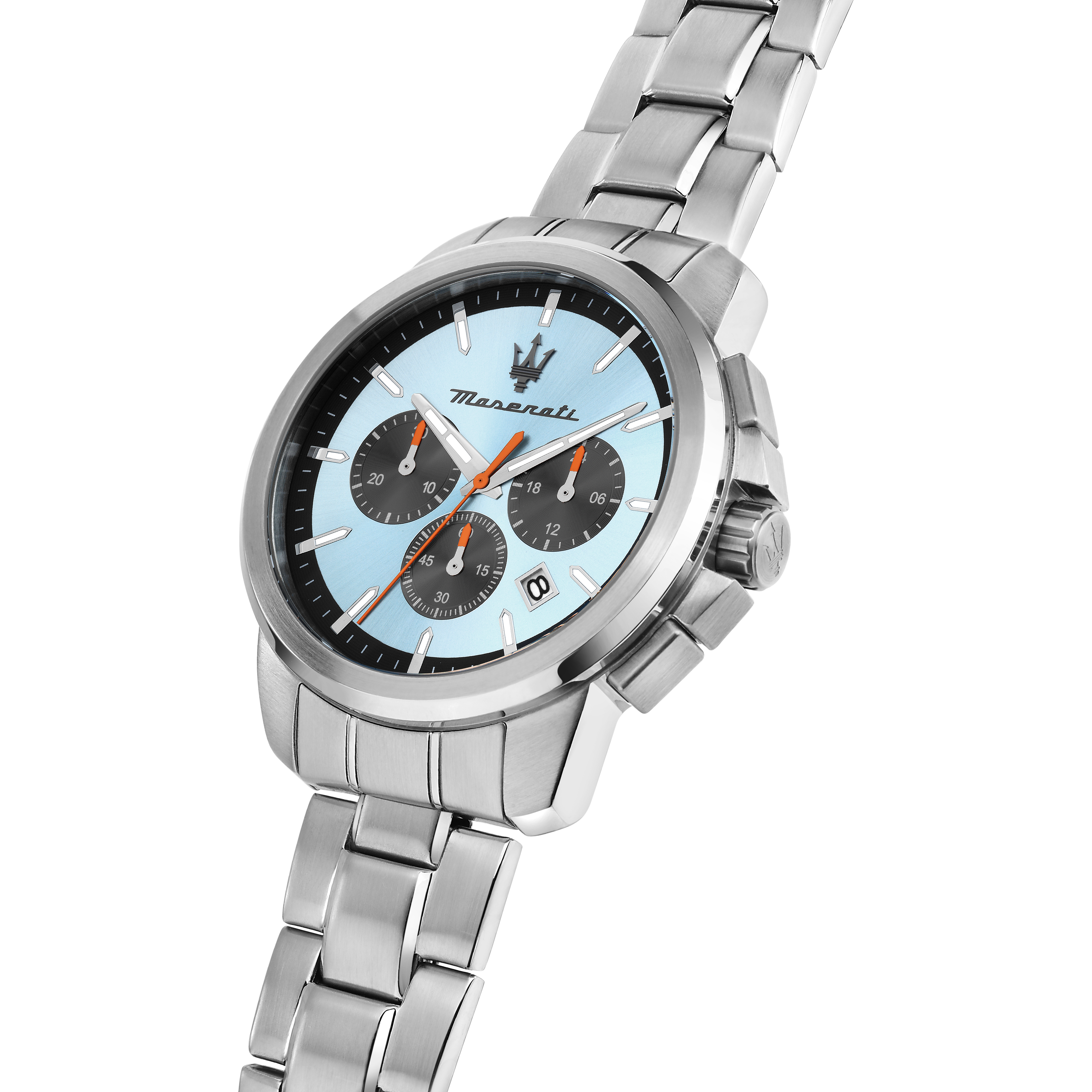 Maserati Successo Herrenuhr Chronograph 42mm Silber