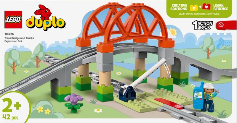 LEGO® DUPLO® Eisenbahnbrücke und Schienen - Erweiterungsset 10426